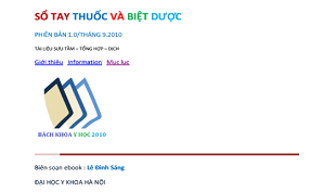 Sổ tay Thuốc và biệt dược