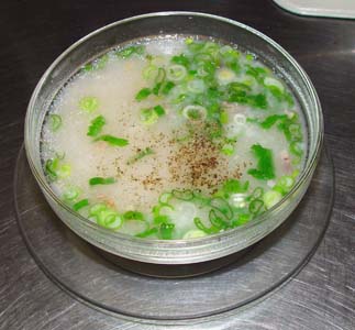 Cháo hành, mùi giải cảm.