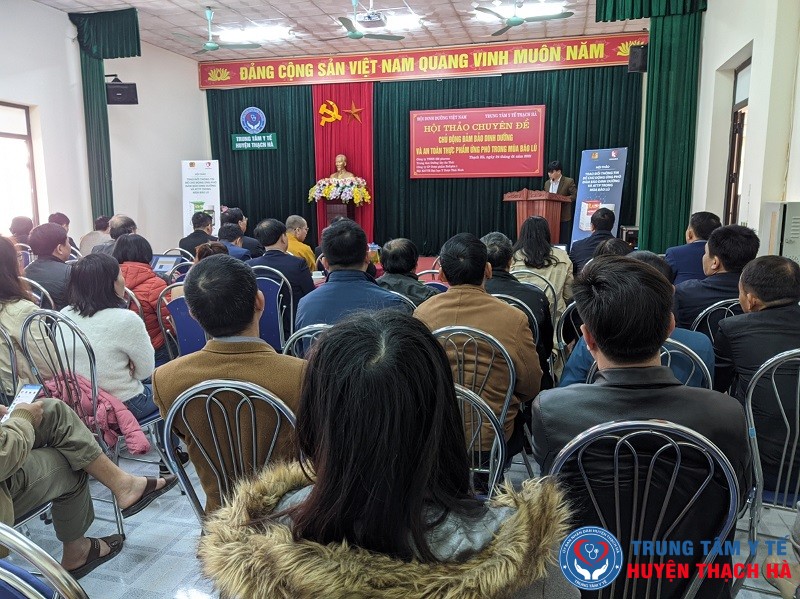 Trung tâm Y tế huyện Thạch Hà tổ chức thành công Hội thảo chủ động đảm bảo dinh dưỡng và an toàn thực phẩm ứng phó trong mùa bão lũ.